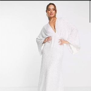 Searching for this dress! ASOS EDITION Ciara sequin kimono sleeve wedding dress